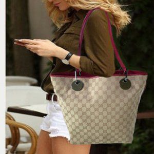 Rare Red Large Gucci Eclipse Tote Bag Ready to Carry! Perfect for Summer!